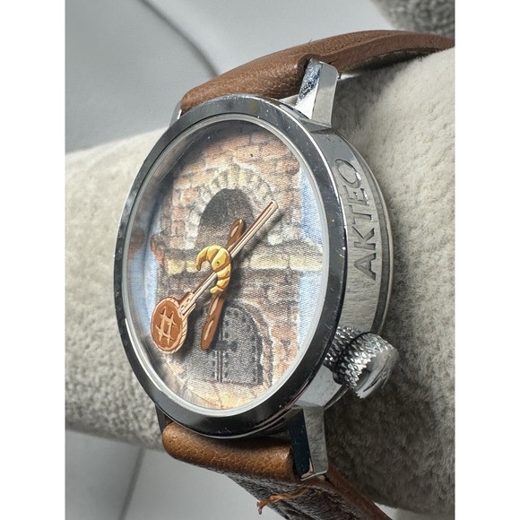 Akteo Baker Themed Watch New Battery JC Mareschal 32MM 7.5" Leather Band N60 - Picture 2 of 12